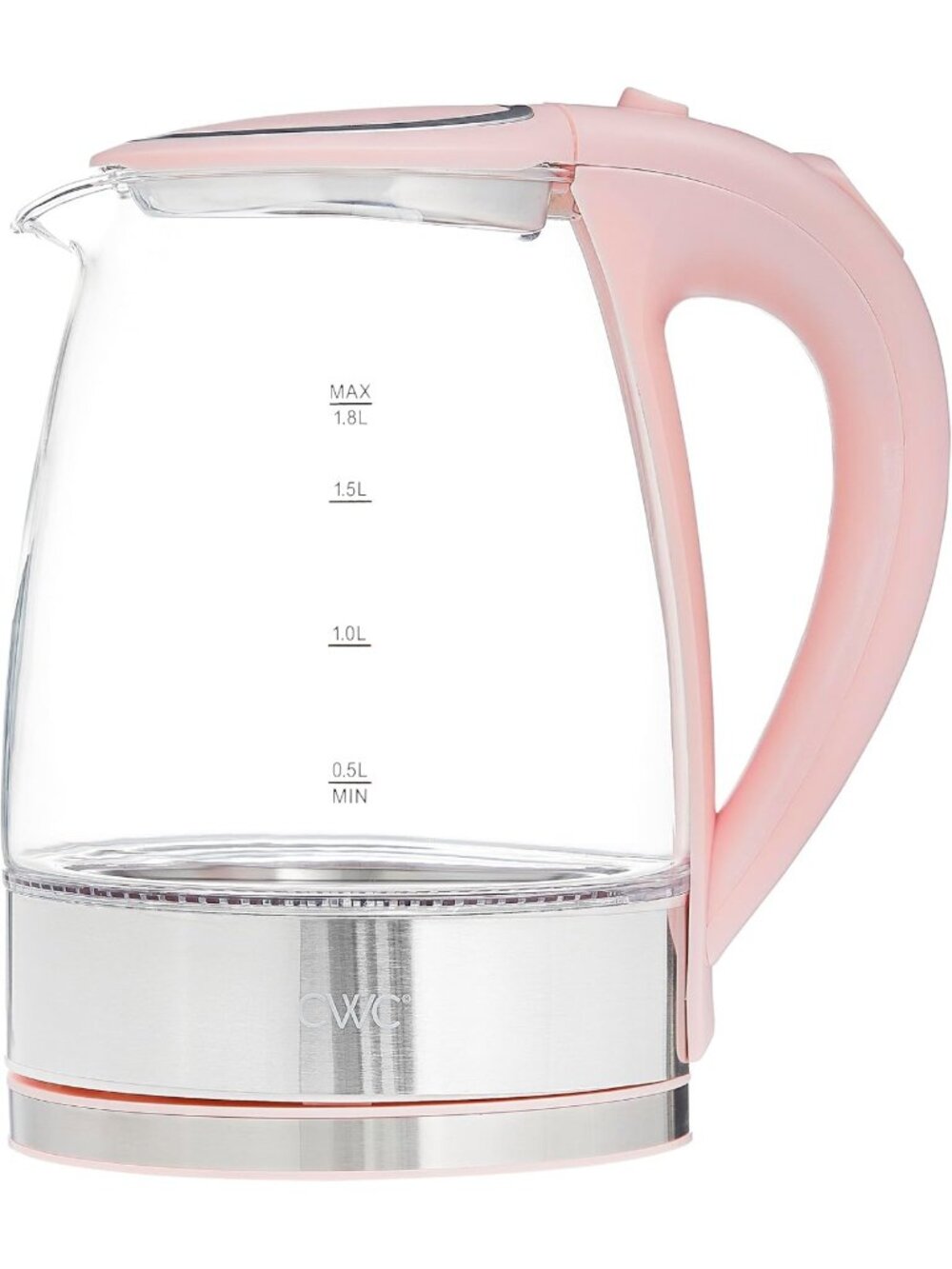 Cordless Electric Tea Kettle 1.8L - Rapid Boil, Auto Shutoff, BPA-Free, Blush